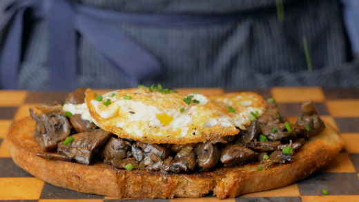 Mushroom Toast Recipe Featuring the 8" Chef Knife