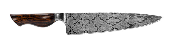 Mosaic Damascus Chef Knife