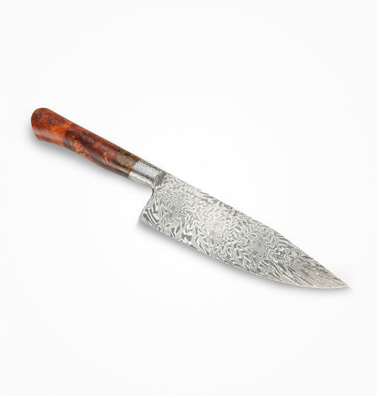 Jack Rellstab Custom 7" Integral Damascus Western Chef #089