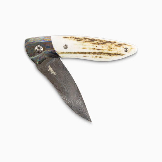 Glory Folder Semi-Custom #220 Elk Antler - Aura Timascus - Thor Damasteel