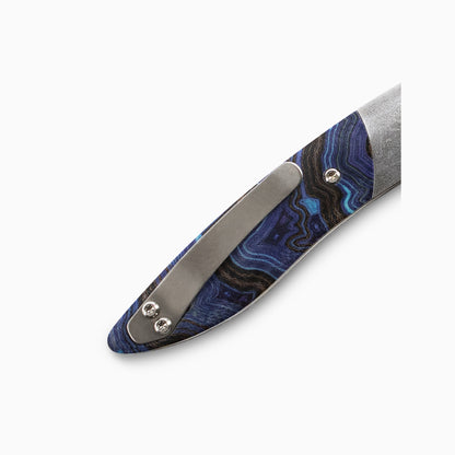 Glory Folder Semi-Custom #229 Geode Micarta - Damascus - Thor Damasteel