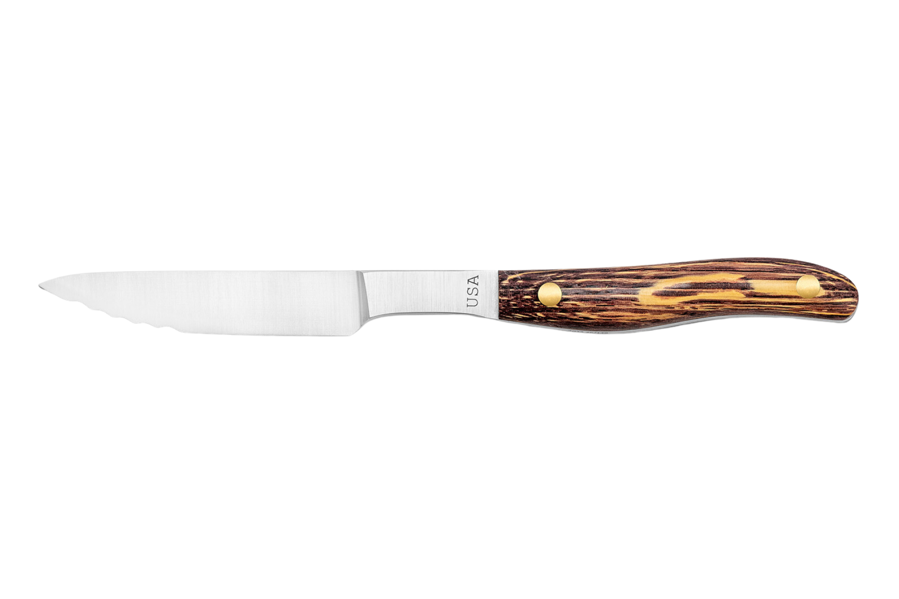 Misen | 2023 Best Steak Knives | 4pc | Walnut | Walnut-wood