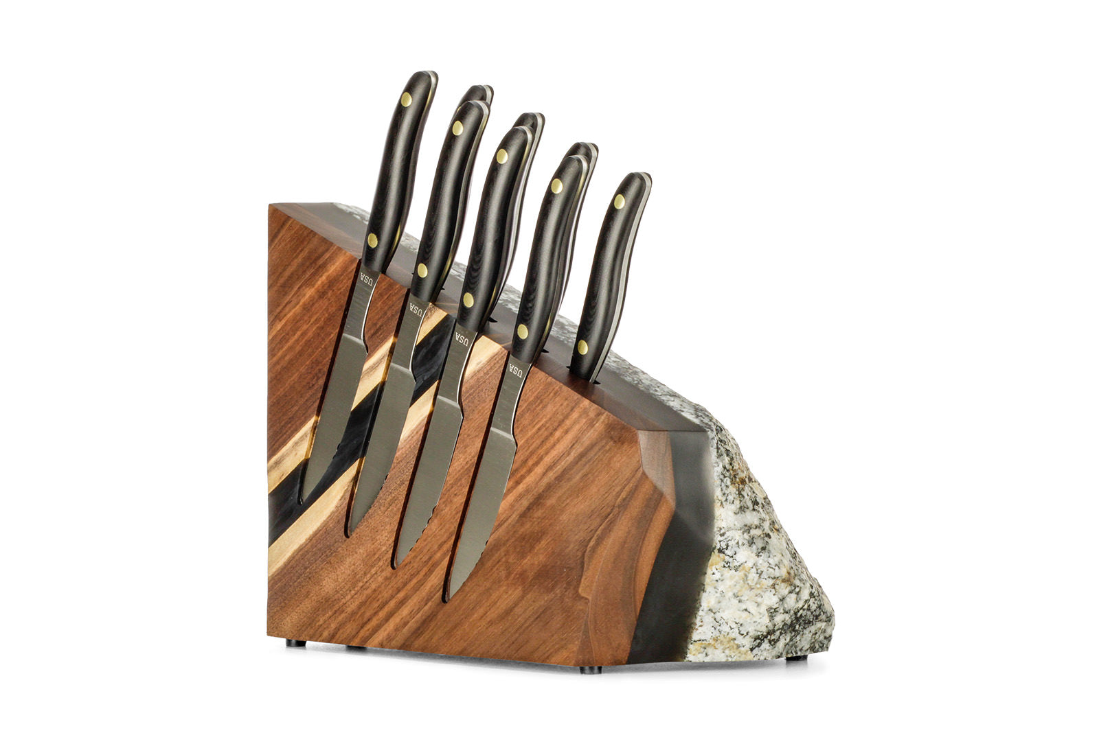 RUSTIC RANCH STEAK KNIFE BLOCK & SIX STEAK KNIVES – The Cowboys' Kitchen